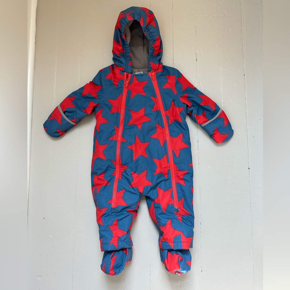 Baby Boden snowsuit winter bunting with fleece lining - 6-12 months